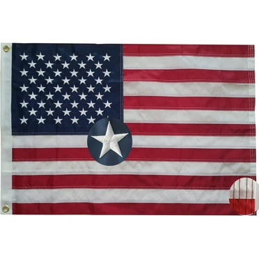 American Flag for Outside 2.5x4 Inhces - USA Flag, Outdoor Heavy Duty American US Flag with Embroidered Stars and Sewn Stripes American Flags for High Wind- All Weather Flags