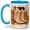 Blue, variant on Cowboy Boots Fall 11oz Accent Mug, Ceramic Coffee Cup for Western Fans Glossy ceramic mug with double-sided fall cowboy boots artwork for daily coffee or tea