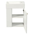 thumbnail image 4 of Spaco 18.5 inch Modern Floating Bathroom Vanity with Resin Basin, Vanity with Left Side Storage for Indoor as Small Bathrooms, White, 4 of 20