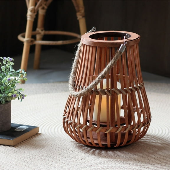Amosfun Indoor Lantern Bamboo Chocolate 1Set