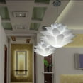 thumbnail image 2 of Lámpara colgante de loto DIY de PP, pantalla de lámpara, decoración de techo, luces de rompecabezas, pantalla de lámpara moderna (blanca), 2 of 5