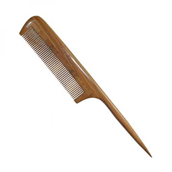 Rat Tail Comb,New Star Anti-Static Green Sandalwood Comb Fine-tooth
