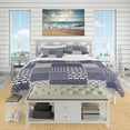 thumbnail image 2 of Designart 'Japanese Ocean Wave Pattern' Costal Bedding Set - Duvet Cover & Shams, 2 of 4