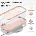 thumbnail image 3 of WWS-pour iPhone 14 Pro Étui en Silicone, avec [Protection Complète de la Caméra][Doublure en Microfibre Douce Anti-Rayures], Étui de Téléphone en Silicone Liquide Ultra Mince Antichoc pour Hommes Femmes Filles-Rose, 3 of 4