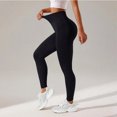 thumbnail image 5 of GEWSEY Women's Seamless Leggings High Waist Gym Running Vital Yoga Pants Butt Lift Workout Tights Tummy Control (Black, M), 5 of 5