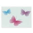 thumbnail image 1 of Animal Cutting Board, Butterfly Silhouettes Different Colors Wings Life Themed Image, Decorative Tempered Glass Cutting and Serving Board, Large Size, Dried Rose Pink and Blue, by Ambesonne, 1 of 1
