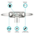 thumbnail image 5 of Dura Faucet Robinet DF-SA110LH-SN Utilisé pour Baignoire; Poignée Designer à 2 Leviers; Nickel Satin Brossé/plastique; Application à 2 Trous; Valve à Cartouche Sans Lave-Glace, 5 of 5