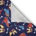 thumbnail image 6 of Ambesonne Dinosaur Grommet Curtain, Dino Funny Expressions, 50" x 54", Navy Blue Orange Red, 6 of 6