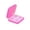 Pink, variant on Portable 4 Compartment Plastic Pill Organizer Box with Secure Snap Lid for Travel and Daily Use Medication Storage