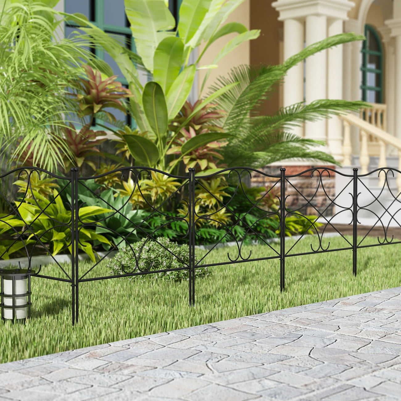 Erkang Decorative Garden Fence for Landscaping, Rust Proof Metal
