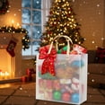 thumbnail image 7 of FeiFu Christmas Transparent Tote Gift Bag Christmas Eve Gift Box Candy Bag Creatives Souvenir Handbag Transparent Design, 7 of 7