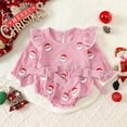 thumbnail image 2 of Zshosam Fall Christmas Bodysuits for Baby Girls Newborn Baby Boy Girl Sweatshirt Romper Long Sleeve Pullover Christmas Bodysuit Fall Winter Clothes Size 6 12 Months,(Red 6-12 Months), 2 of 6