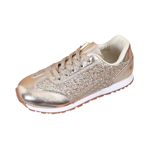 Womens Shoes,Casual Shoes Comfortable Everyday Walking Footwear Durable Sole Lightweight Slip On Sneakers Breathable Comfort Loafers for All Day,Shoes for Women,Gold,8