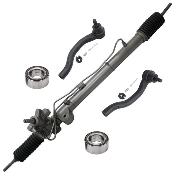 Detroit Axle - Rack & Pinion Kit for 2008-2012 Honda Accord, Complete Power Rack & Pinion Gear Assembly Front Outer Tie Rods Wheel Bearings 2008 2009 2010 2011 2012 Replacement