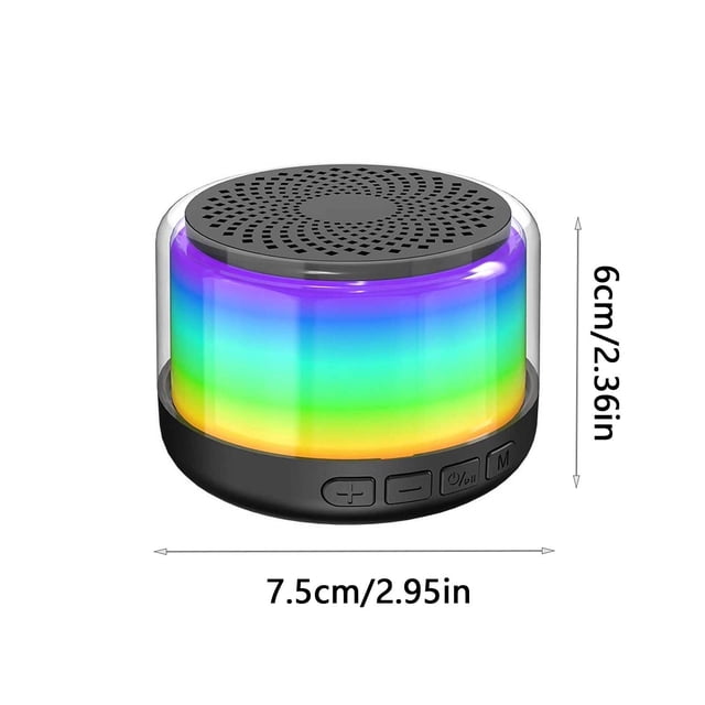 Altavoces Bluetooth Inalámbricos,Colorido Sistema de Sonido Mini Fresco con Luces Multicolores,Ipx6 Impermeable 10W Estéreo 10 Horas de Tiempo de Juego,Altavoces Bluetooth Al Aire Libre para Acampar E