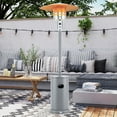 thumbnail image 2 of Costway 50,000 BTU Patio Heater with Wheels Round Table Design & Stainless Steel Burner Gray, 2 of 10