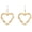 Gold, variant on Gothic Barbed Wire Thorn Heart Earrings Gold Silver Heart Thorn Earrings Punk Style Large Heart Rose Earrings Metal Mesh Dangle Drop Earrings Halloween Jewelry for Women and Men