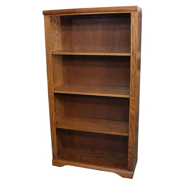 American Heartland 93360MD 60 in. Oak Open Bookcase with Arched Base, Medium