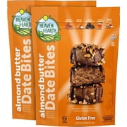 Heaven & Earth Gluten Free Chocolate Covered Almond Butter Date Bites with Hazelnut Croquant 5.25oz 2 pack, All Natural, Individually Wrapped, Kosher for Passover