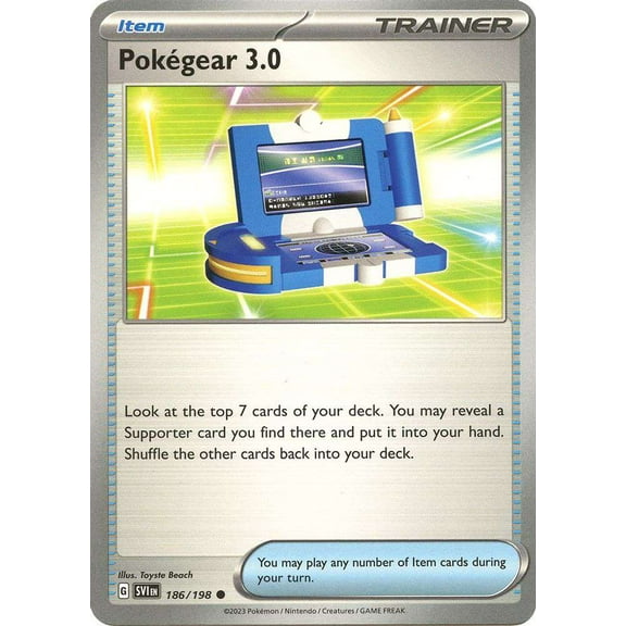 Pokemon Scarlet & Violet Base Set Common PokeGear 3.0 #186