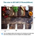 thumbnail image 3 of Peel and Stick Wallpaper Waterproof spices herbs border rustic wood kitchen table food Wall Mural Decor Self Adhesive and Removable 69in x 98in, 3 of 8