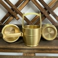 thumbnail image 2 of Creative Copper Bucket Shape Desktop Office Housewarming Bucket Decoration, 2 of 9