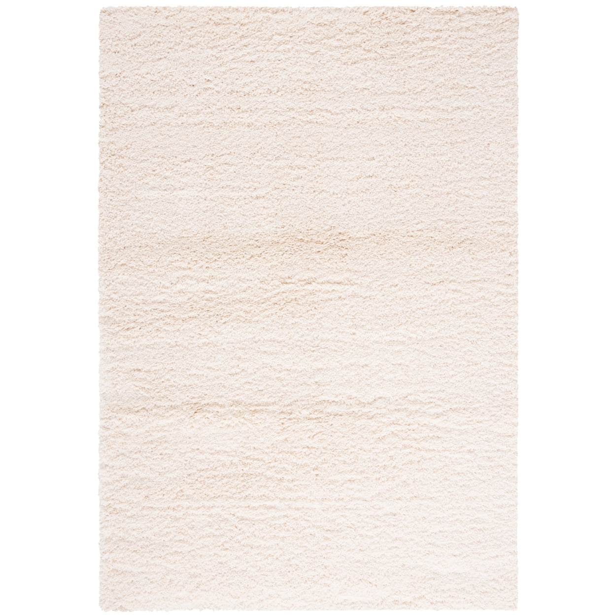 SAFAVIEH Santa Monica Chelsey Solid Shag Runner Rug, Ivory, 2'3" x 7'