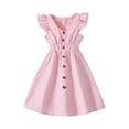 thumbnail image 6 of Juslio Dresses Girls Summer Beach Girls Kids Clothes Short Sleeve Casual Little Girl Dresses, 6 of 7
