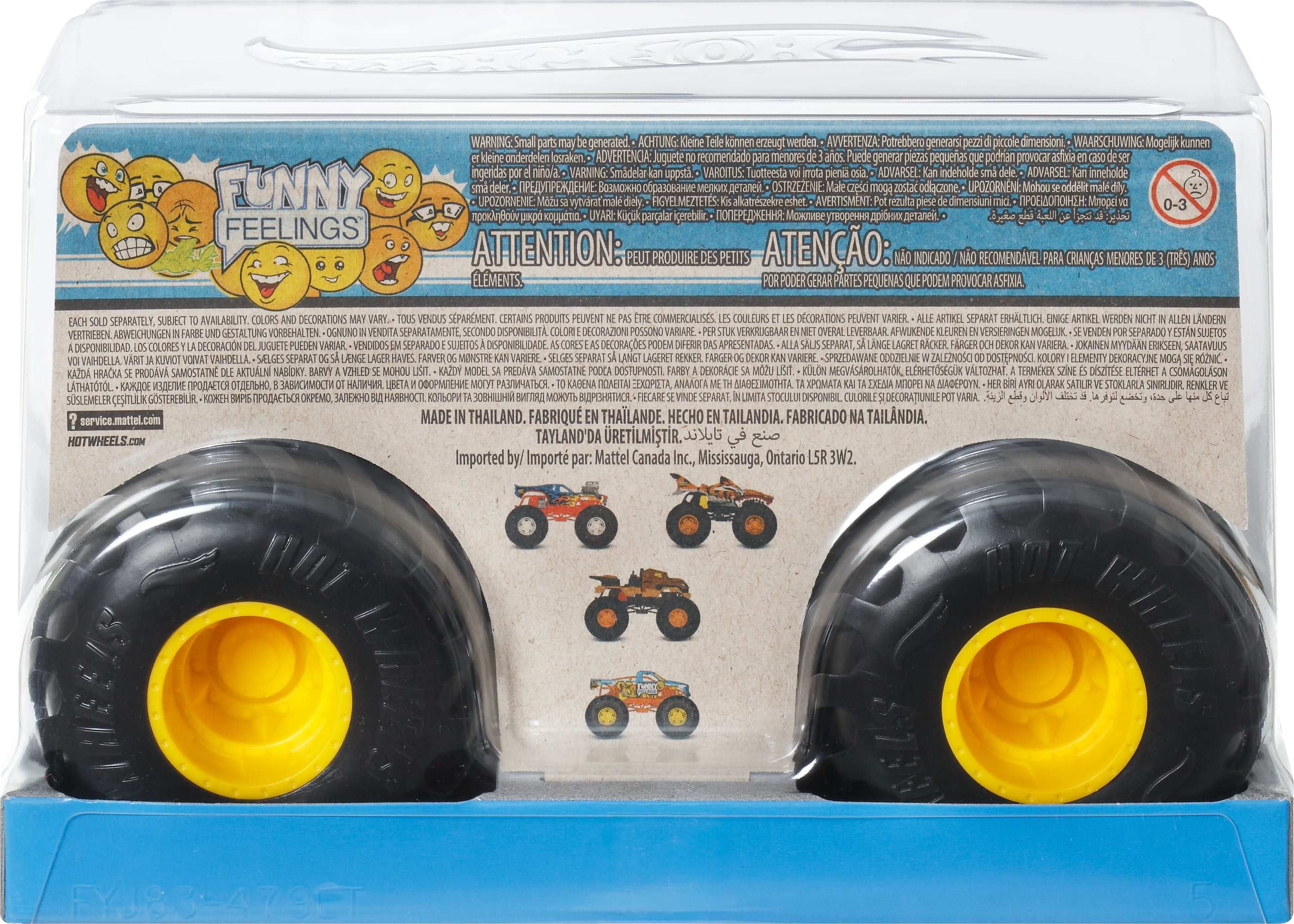 Hot Wheels Monster Trucks, Oversized Monster Truck in 1:24 Scale, Funny Feelings