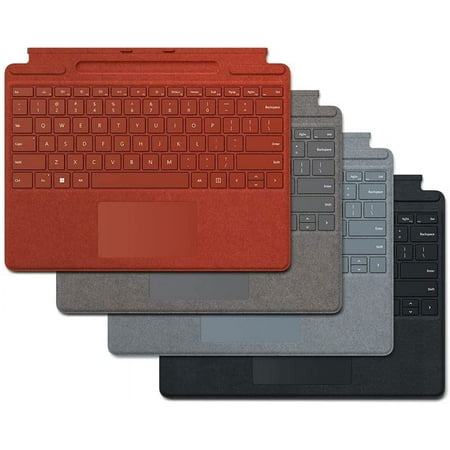 Microsoft - Surface Pro Signature Keyboard for Pro X, Pro 8 and Pro 9 - Poppy Red Alcantara Material