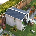 thumbnail image 6 of 8x6FT Outdoor Storage Shed, All-Weather Metal Garden Tool Shed with Lockable Doors, Air Vents, Clear Window for Backyard Garden Patio, 6 of 8
