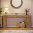 thumbnail image 5 of Finmind 71" Long Console Table, Narrow Light Brown Entryway Table Wood Sofa Table, 5 of 9
