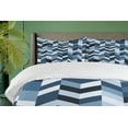 thumbnail image 4 of Ambesonne Slate Blue Duvet Cover Set, Zigzag Twisty Lines, 2-Calking, Dark Slate Blue, 4 of 7
