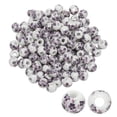 thumbnail image 1 of Uxcell 150 Pcs Cuentas de Cerámica para Hacer Joyas, Cuentas de Porcelana Impresas de 8mm Hechas a Mano para Suministros de Beading para Aretes, Collares, Pulseras, Manualidades DIY, Púrpura Orquídea, 1 of 6