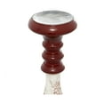 thumbnail image 6 of DecMode Indoor 20", 16", 12"H Farmhouse Mahogany Candle Holder, Red, 3 - Pieces, 6 of 12