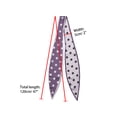 thumbnail image 3 of INSPIRE CHIC Women's Chic Polka Dots Neckerchief Skinny Scarves Hair Band Ribbon Purple Big Dot, 3 of 6