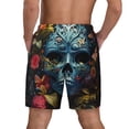 thumbnail image 2 of Lsque Mens Swim Trunks Butterfly Flower Skull A Pattern - Bathing Suit Compression Liner - Beach Swim Shorts Swimwear - (S-3XL) - Stretch Quick Dry -, 2 of 9