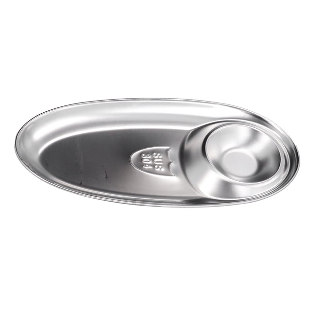 Assiette à Collation en Acier Inoxydable 304, Plateau d'Assaisonnement Robuste pour Camping et BBQ pour la Famille et les Fêtes