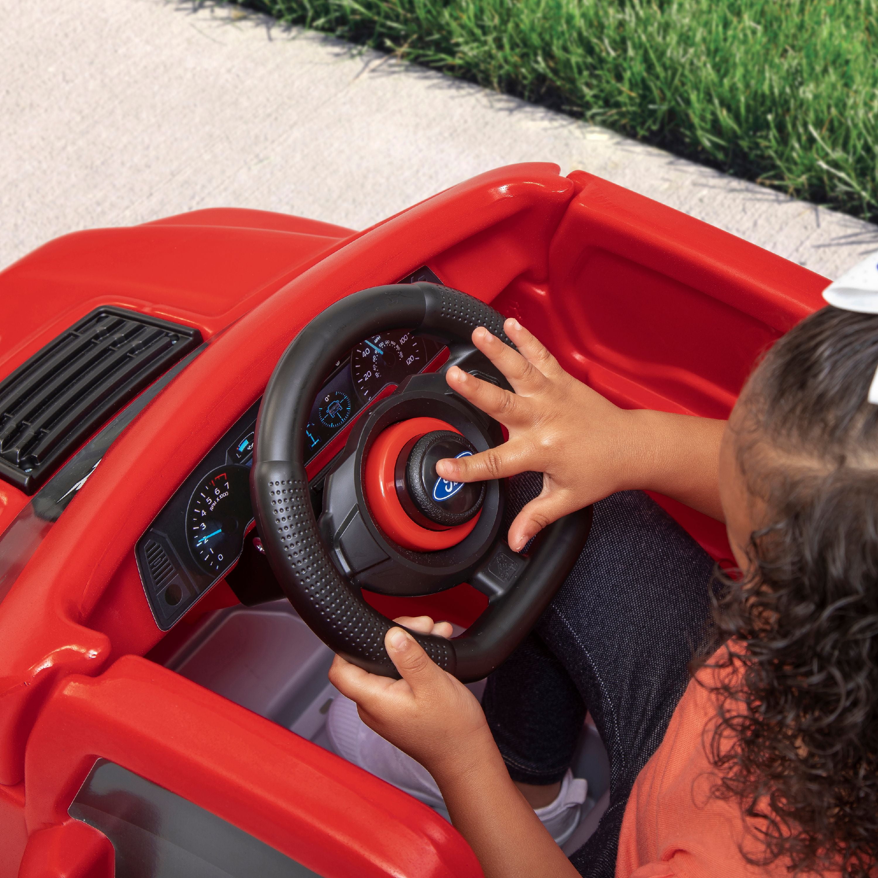 Step2 2-in-1 Red ford F-150 SVT Raptor Push Car, Ride-On Toy for Toddlers