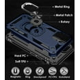 thumbnail image 3 of Entronix Case Designed for Apple iPhone 12 Heavy Duty Case with Built-in Kickstand, Dual Layer Protection with Rotating Holder Ring, Sturdy Case for Apple iPhone 12, Navy, 3 of 5