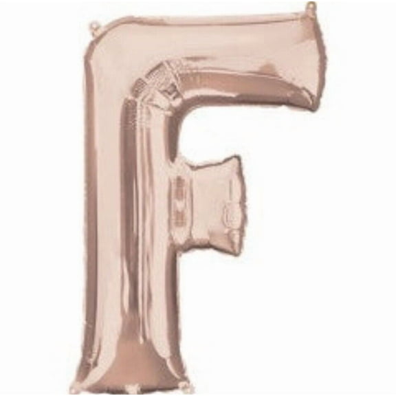 Anagram 89758 37 in. Letter F Rose Gold Balloon