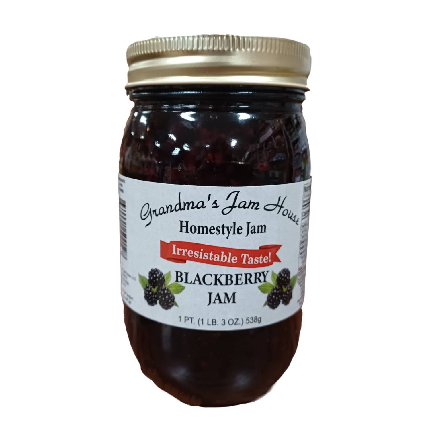 Grandma's Jam House All Natural USA Made Homestyle Blackberry Jam, 19 oz