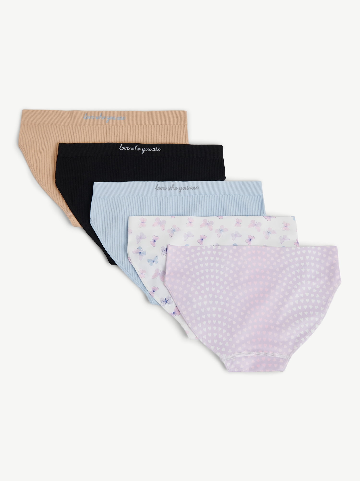 Justice Girls Seamless Bikini Undies, 5-Pack, Sizes 6-16