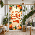 thumbnail image 5 of LUUFILx Little Cutie Baby Shower Banners Decor for Party Decorations and Backdrop Events with Orange Florals and Leaves Background for Festive Celebrations, 5 of 9