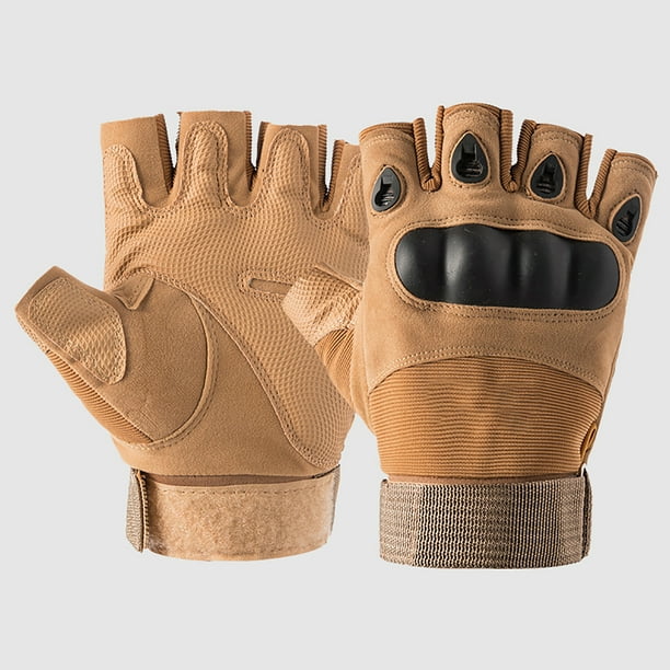 Hard knuckle cheap fingerless gloves