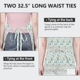 thumbnail image 6 of Light Blue Christmas Tree Apron-Garden Aprons for Women with Pockets-Cotton Linen Waterproof Kitchen Cooking Gardening Aprons Adjustable for Kitchen,Cooking,BBQ and Salon 32"x27", 6 of 7