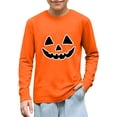 thumbnail image 4 of XUNKUSGA Boys Sweatshirts Halloween Glow In The Dark Long Sleeve Crewneck Girls Sweatshirt Casual Fashion Pumpkin Face Graphic Pullover Top for Kids 3 Years, 4 of 9