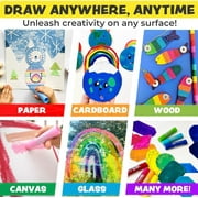 Kwik Stix Metallic Paint Sticks, 6 Count, Washable Metallic Colors, Quick-Drying, Non-Toxic, Mess-Free