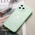 thumbnail image 2 of Compatible with iPhone Case,Glitter Sparkle Bling Crystal Clear Diamond Pattern Camera Lens Bumper Protection Transparent Soft Shockproof Cover Phone Case (Green,iPhone 14 Plus), 2 of 10