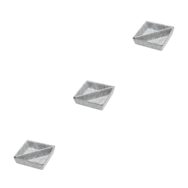 Caja de almacenamiento Wosthever fieltro gris claro